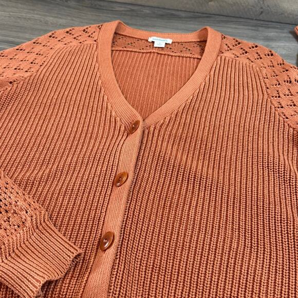 Sundance My Darling Pointelle Knit Cardigan Sweater Size S Feminine Autumnal - Picture 8 of 14